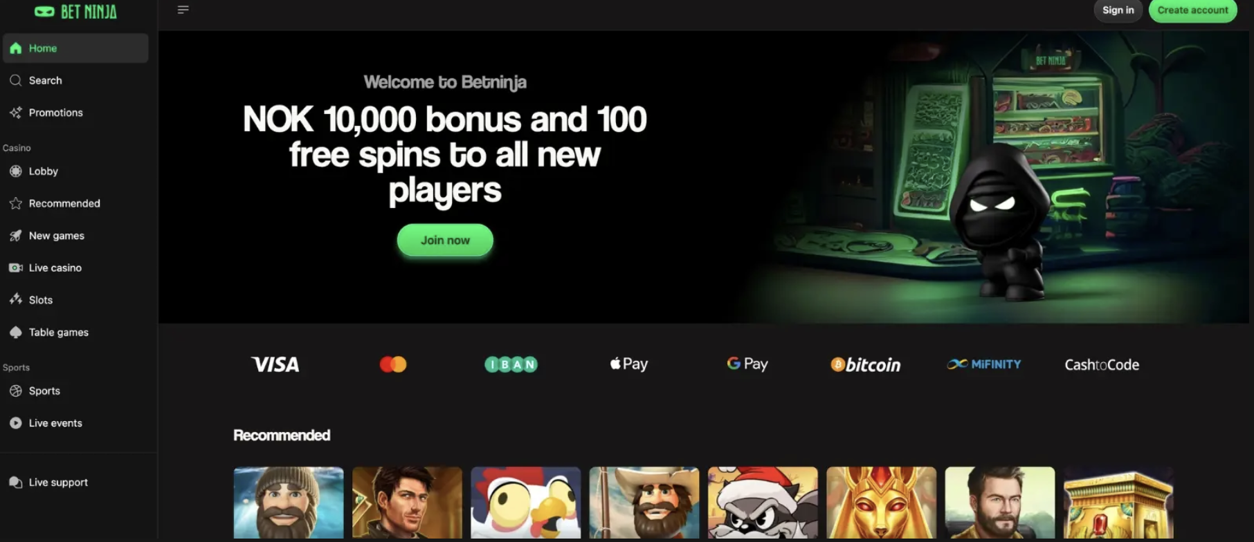 Betninja Casino Review